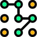 A Dark Backdrop Adorned With Various Green And Yellow Dots, Creating A Lively Visual Contrast.