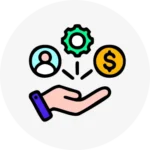 A Hand Grasping A Dollar Sign Alongside A Gear Icon, Symbolizing The Connection Between Finance And Industry.
